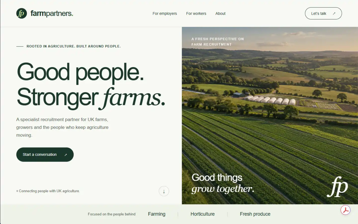 FarmPartners website homepage